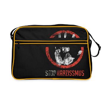 Stop narcissism - Retro Bag - black/gold - Front