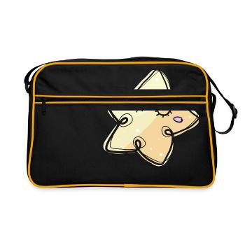 STERNCHEN - Retro Tasche - Schwarz/Gold - Vorne