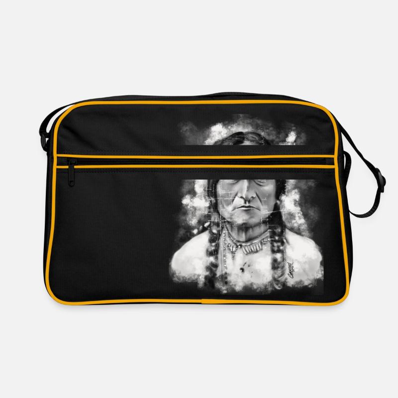 Inder - Retro Tasche - Schwarz/Gold
