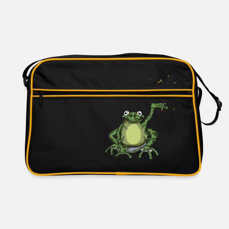 Froschkönig - Retro Tasche - Schwarz/Gold