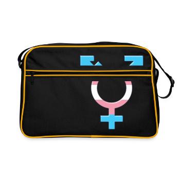 Transgender symbol Transgender flag Trans colors - Retro Bag - black/gold - Front