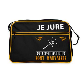 Je jure solennellement que mes intentions - Sac Retro - noir/or - Devant