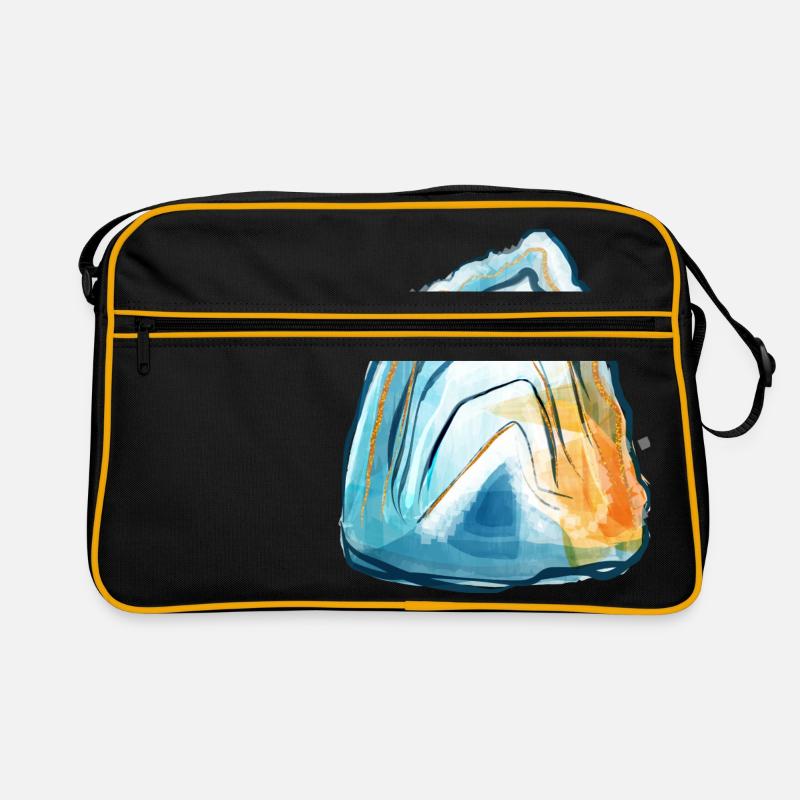 Pierre précieuse de l’agate bleue Sac Retro