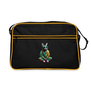 Bunny Rabbit Lunettes de soleil Colorful Cool Bunny - Sac Retro - noir/or - Devant