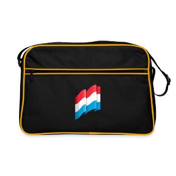 Drapeau luxembourgeois Drapeau luxembourgeois Accueil - Sac Retro - noir/or - Devant