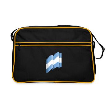 Drapeau de l’Argentine Amérique du Sud Drapeau argentin - Sac Retro - noir/or - Devant