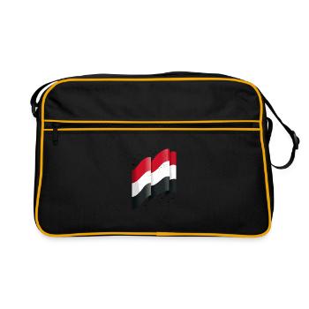 Egypte Drapeau Hurghada Afrique Drapeau égyptien - Sac Retro - noir/or - Devant