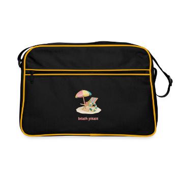 Beach Please - Retro Bag - black/gold - Front