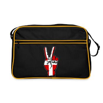 Danemark Drapeau Paix Victoire Symbole - Sac Retro - noir/or - Devant