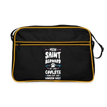 Dicton du chien de Saint-Bernard - Sac Retro - noir/or - Devant