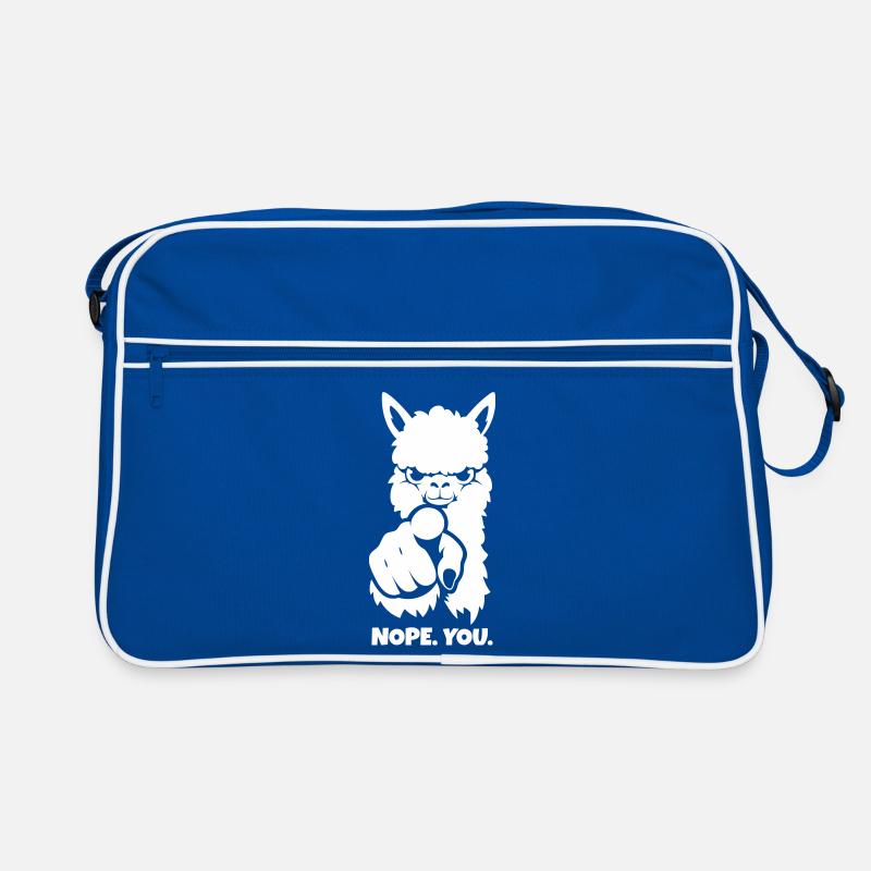 Alpaca points at you – nope. You. Retro Bag