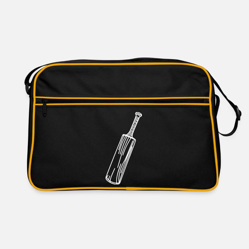 Kricketschläger Zeichnung Retro Tasche