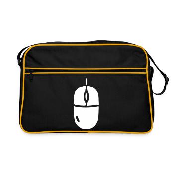 Computer Mouse Office Gift - Retro Bag - black/gold - Front