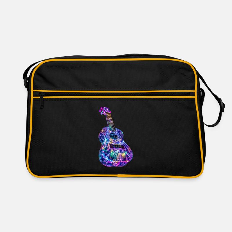 Ukulele - Retro Tasche - Schwarz/Gold