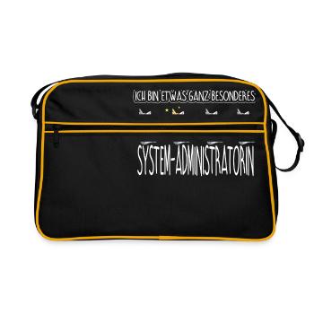 SYSTEM-ADMIN - Toll - Retro Tasche - Schwarz/Gold - Vorne