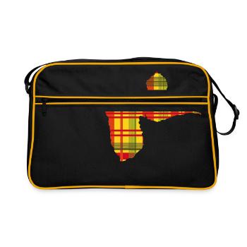 T-shirt Gwada Madrasse - Sac Retro - noir/or - Devant