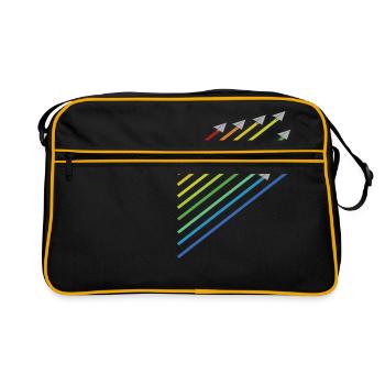 rainbow paper plane flight - Sac Retro - noir/or - Devant