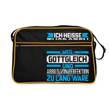 THORSTEN - Gottgleich - Retro Tasche - Schwarz/Gold - Vorne
