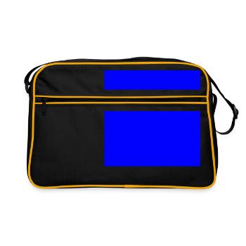 bleu carré - Sac Retro - noir/or - Devant