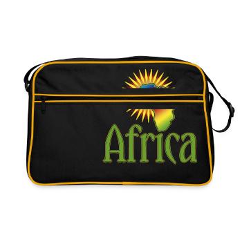 Afrique continent Wildnis Safari Roots Reggae Music - Sac Retro - noir/or - Devant