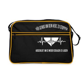 infirmière - Sac Retro - noir/or - Devant