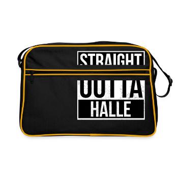 Straight outta hall - Retro Bag - black/gold - Front