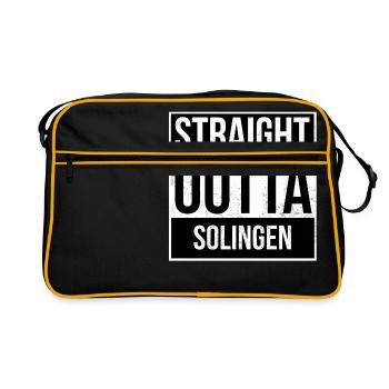 Straight Outta Solingen - Retro Bag - black/gold - Front