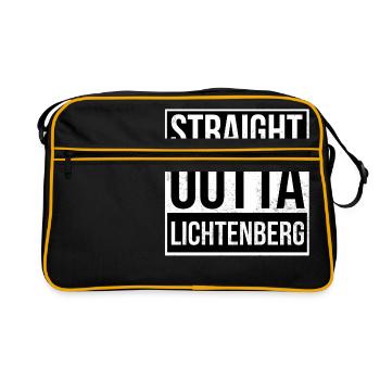 Straight Outta Lichtenberg - Retro Bag - black/gold - Front