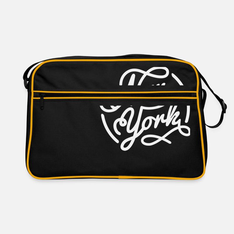 New York vintage style white lettering Retro Bag