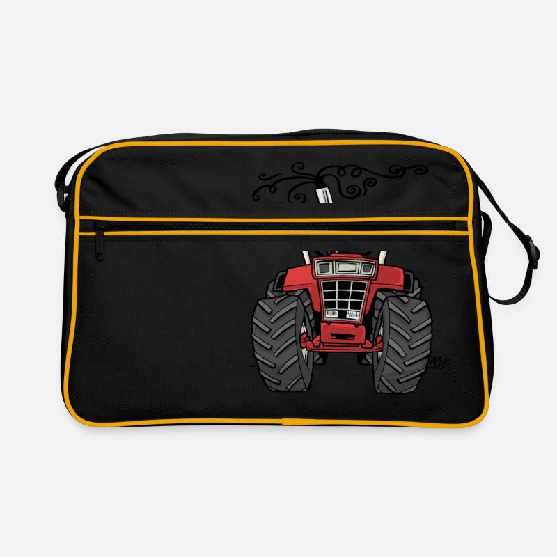 0143 roter Traktor 1255 Retro Tasche