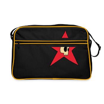 crâne étoile de crâne cadeau redstar - Sac Retro - noir/or - Devant