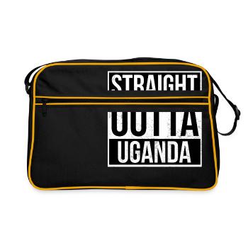 Straight Outta Ouganda! | meilleur pays - Sac Retro - noir/or - Devant