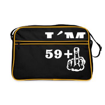 Gift Birthday Im 59 plus 1 - Retro Bag - black/gold - Front