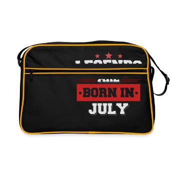 Legend are born in July - Retro Tasche - Schwarz/Gold - Vorne