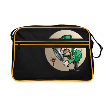 detective private eye investigator1 - Retro Bag - black/gold - Front