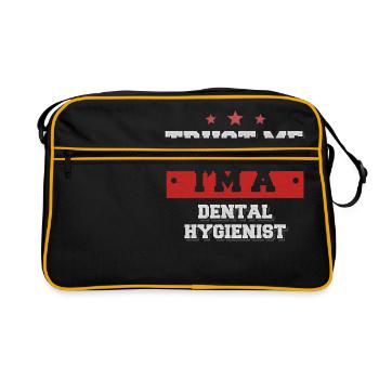 Trust me I’m a dental hygienist - Sac Retro - noir/or - Devant