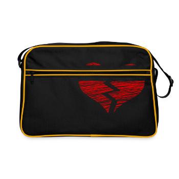 Le coeur brisé - Sac Retro - noir/or - Devant