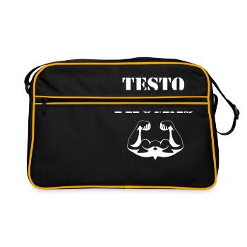 Fun shirt Testo Thomas-Lacher guaranteed! gift - Retro Bag - black/gold - Front