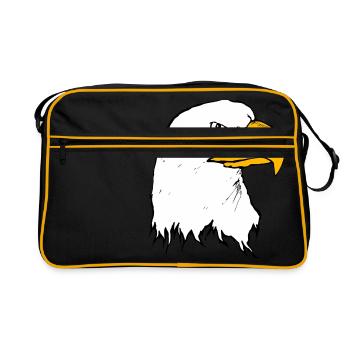 adler eagle bussard falke habicht hawk falcon17 - Sac Retro - noir/or - Devant