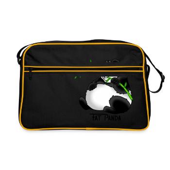 Fat Panda gift idea - Retro Bag - black/gold - Front