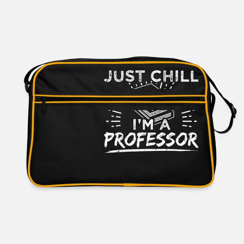 FunnyProfessor Prof Shirt Just Chill Retro Tasche