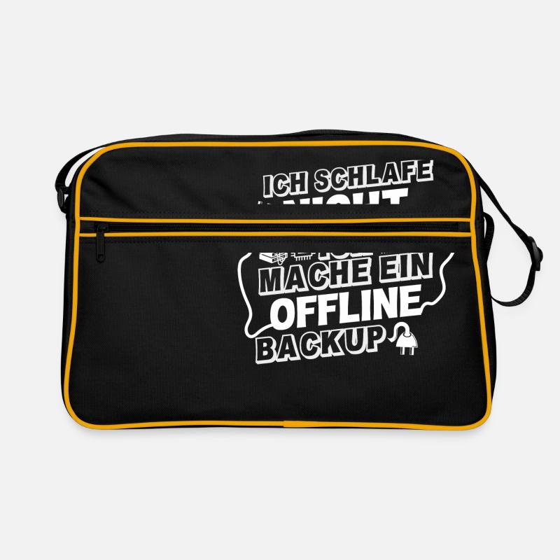 Ich schlafe NICHT: OFFLINE Backup Retro Tasche