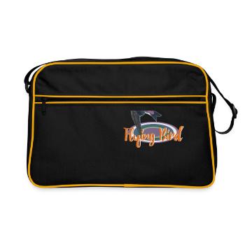 oiseau volant - Sac Retro - noir/or - Devant