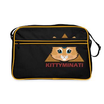 Kittyminati - Retro Tasche - Schwarz/Gold - Vorne