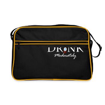 Trink in Maßen - Retro Tasche - Schwarz/Gold - Vorne
