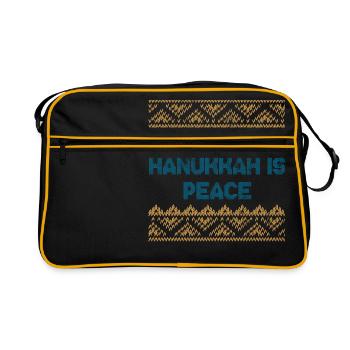 Laid Hanoukka, Hanoukka, fête des lumières, cadeau - Sac Retro - noir/or - Devant
