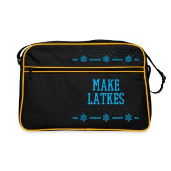 Laid Hanoukka, Hanoukka, fête des lumières, cadeau - Sac Retro - noir/or - Devant