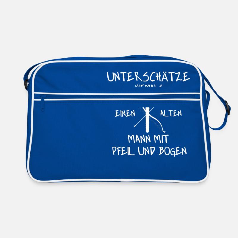 Bogenschießen Bogenschütze Hobby Geschenk Pfeil Retro Tasche