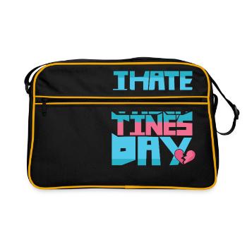 je déteste Saint Valentin - Sac Retro - noir/or - Devant