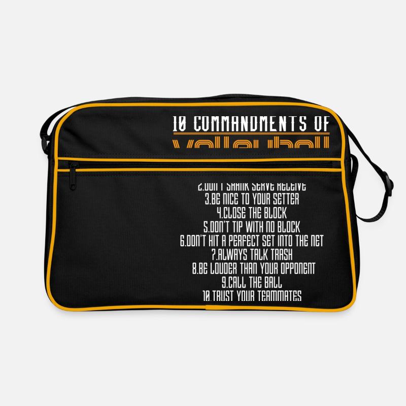 Volleyball - Volleyball Player - Gift - Retro Bag - black/gold